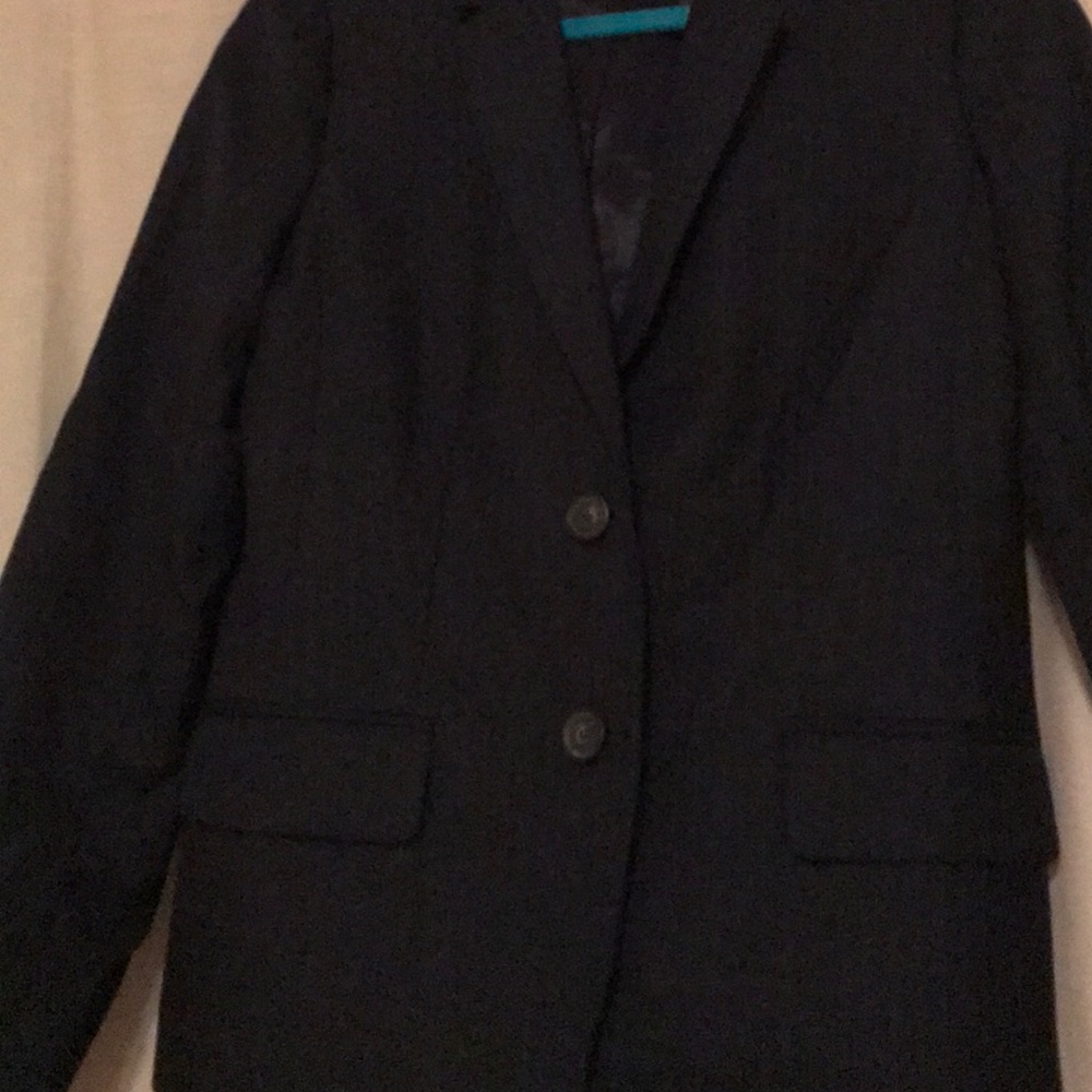J. Crew Super 120s Navy Pinstripe Blazer